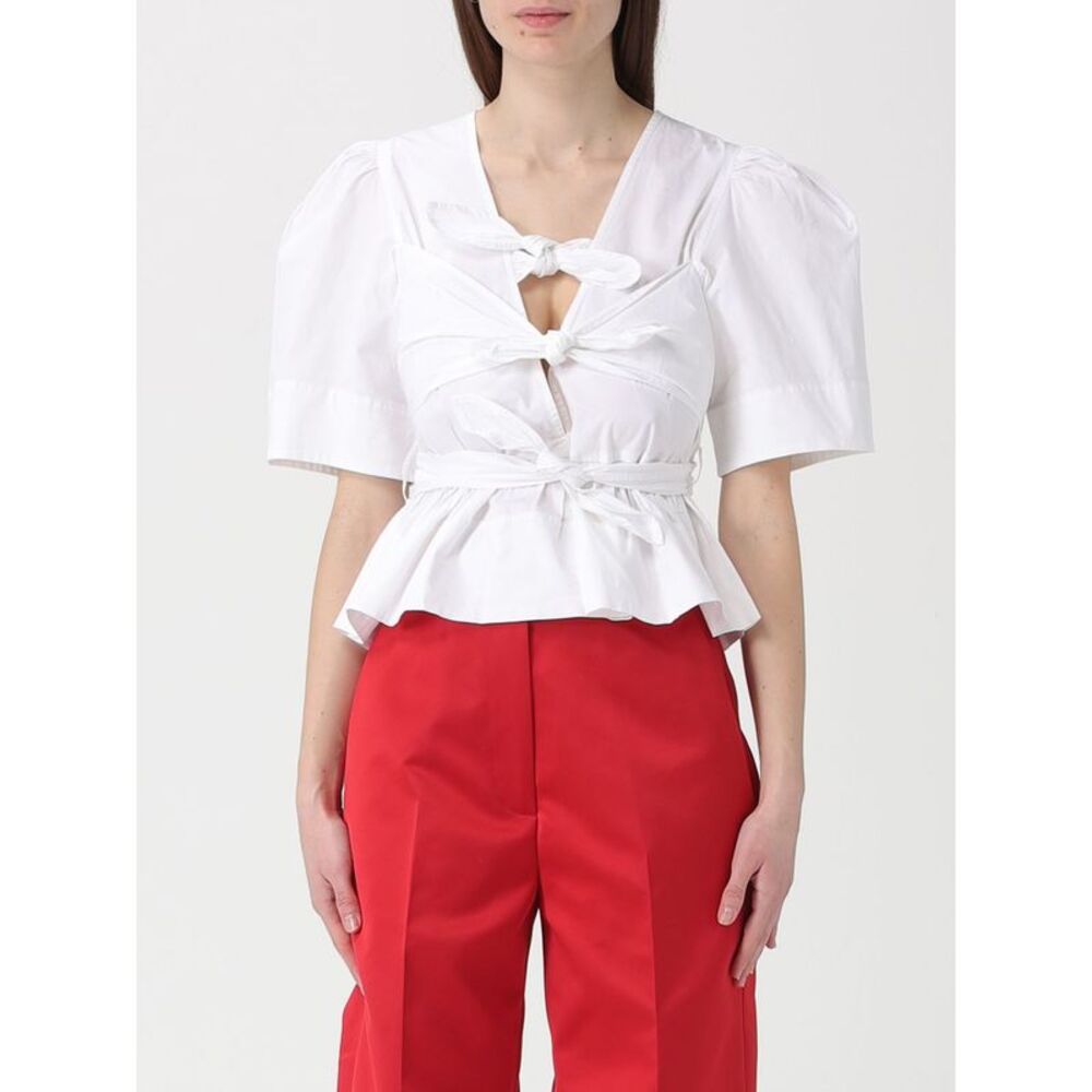 Ganni Women Organic Cotton Blouse Ganni
